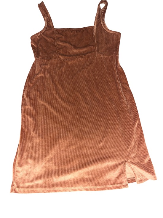 Dresses & Skirts - Rust Velvet Ribbed Slip Dress